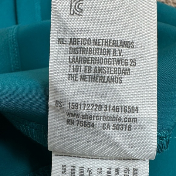 Abercrombie & Fitch Stretch Crepe Midi Dress in Teal Size Large - Picture 11 of 14